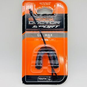 Shock‎ Doctor Sport Gel Max Youth Mouthguard Ages 10+ Football Lacrosse Boxing